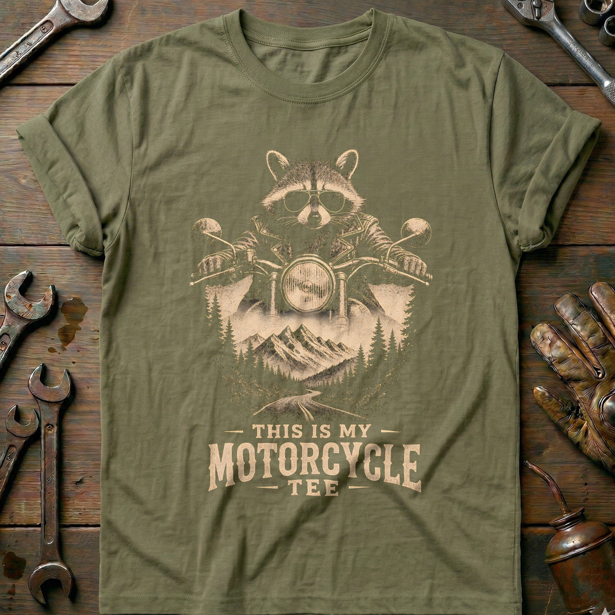 This is my Biker Raccoon Vintage 4 Motorcycle T-Shirt GC product image 4