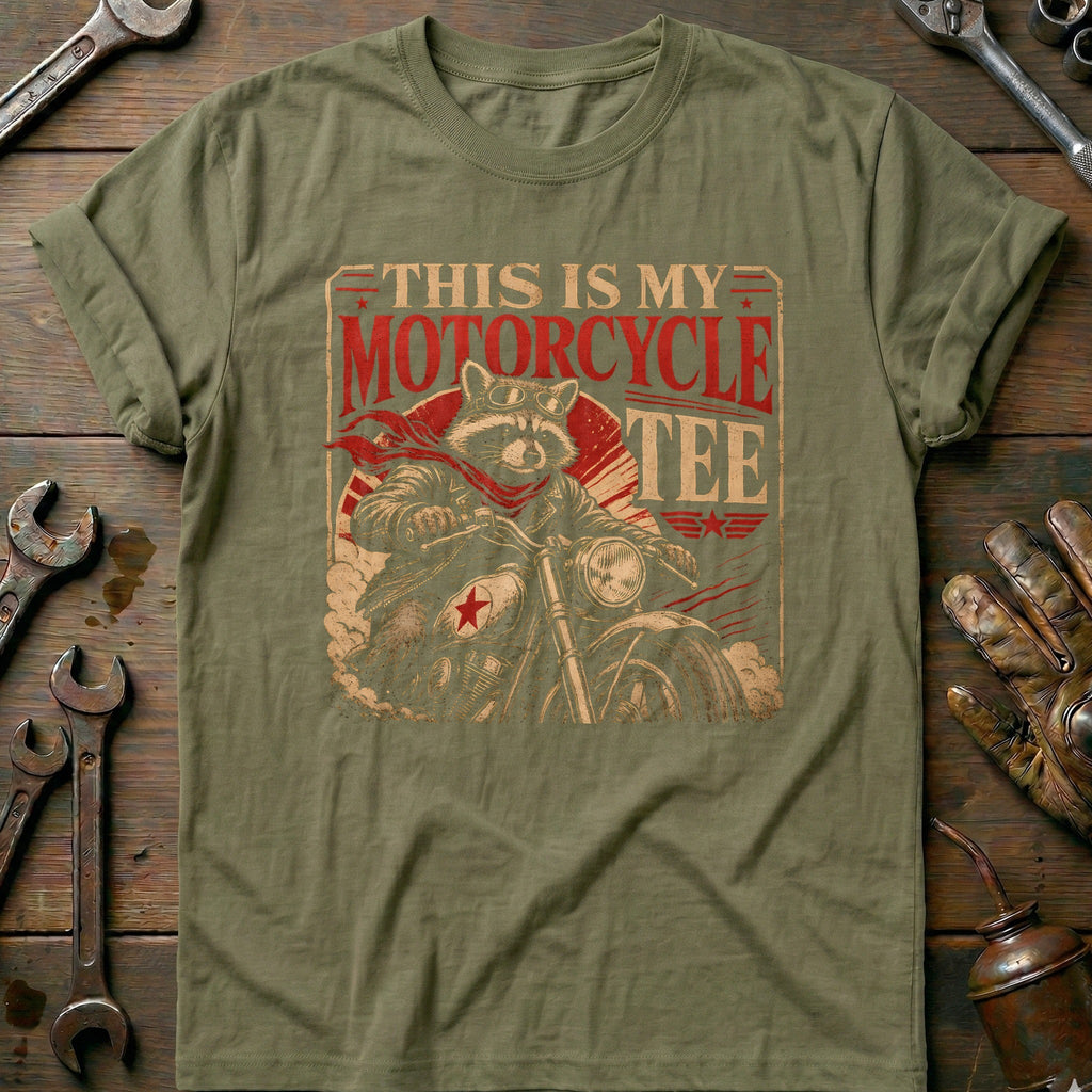 This is my Biker Raccoon Vintage 5 Motorcycle T-Shirt GC product image 4