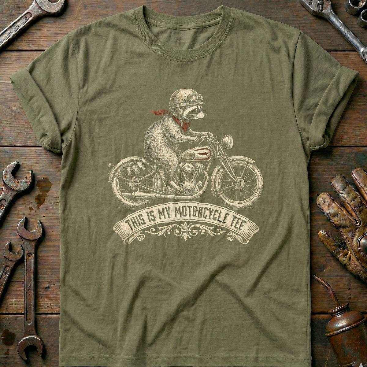 This is my Biker Raccoon Vintage 6 Motorcycle T-Shirt GC product image 4