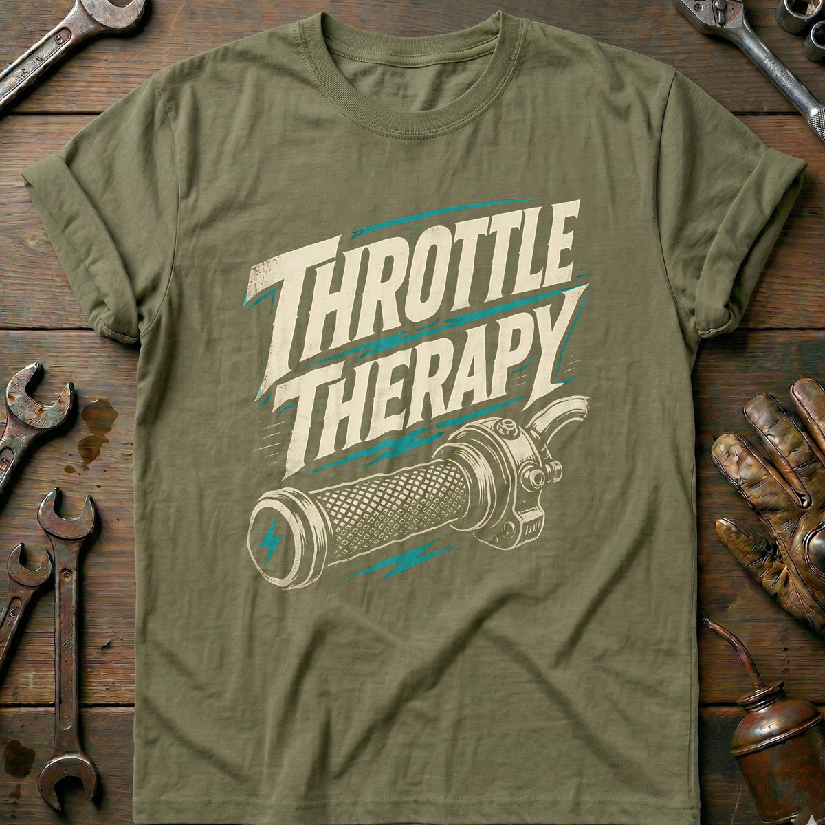 Throttle Therapy Motorcycle T-Shirt GC product image 4