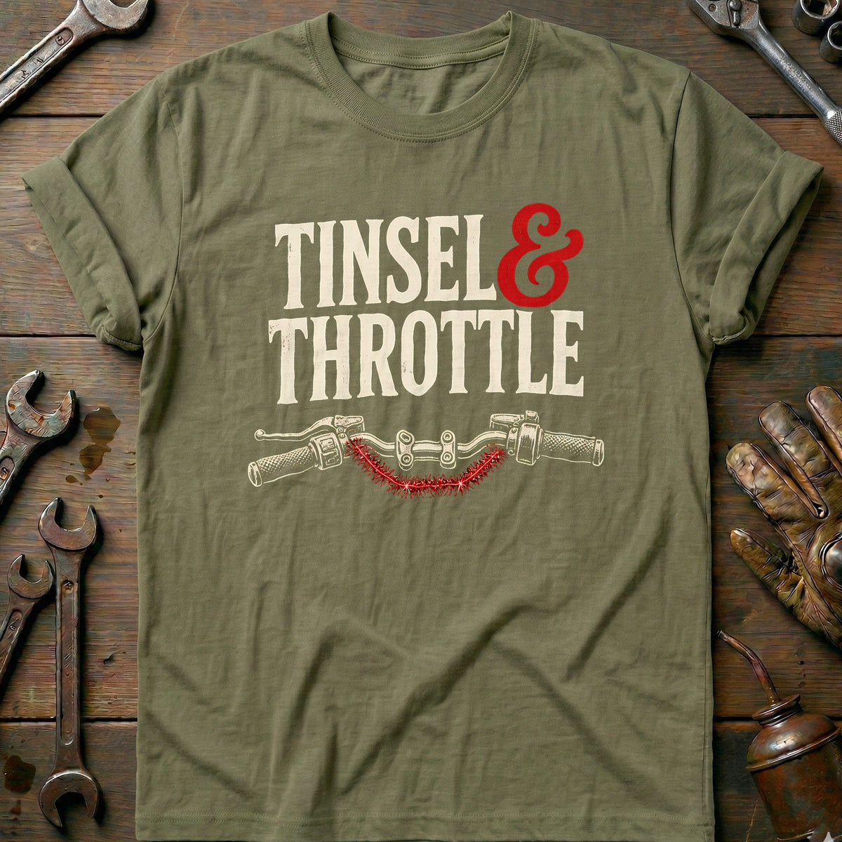 Tinsel and Throttle Motorcycle T-Shirt product image 4