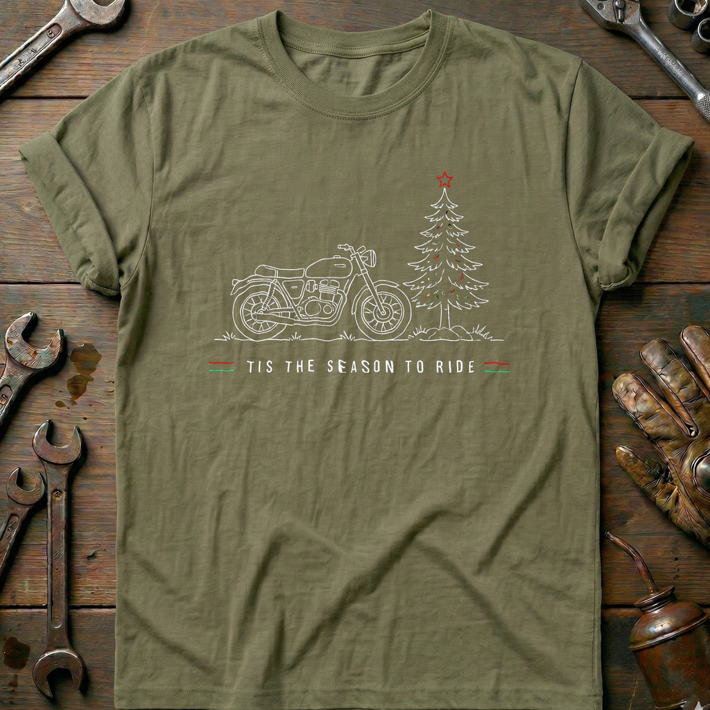 Tis the Season to Ride Motorcycle T-Shirt GC product image 4