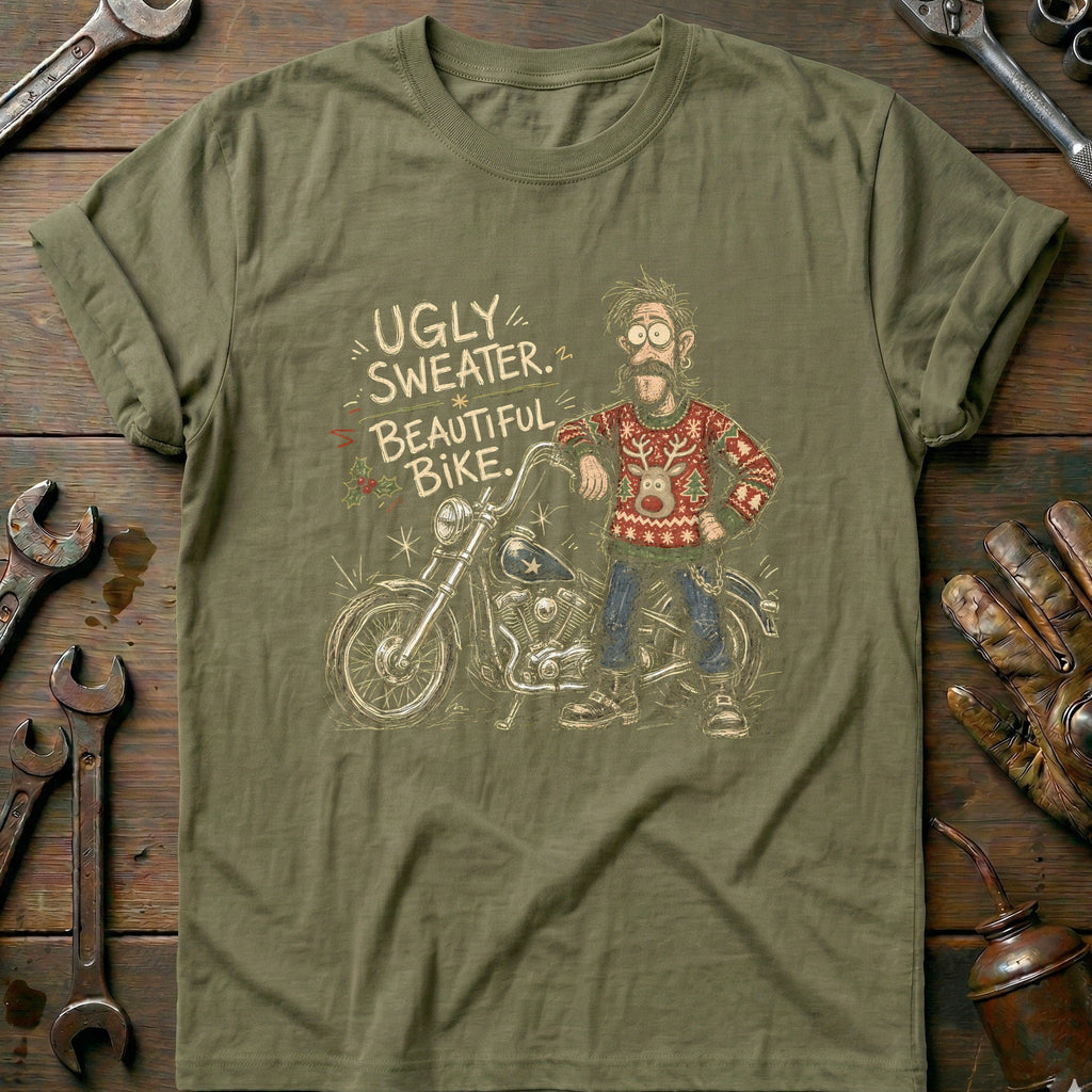 Ugly Sweater Beautiful Bike Motorcycle T-Shirt product image 4