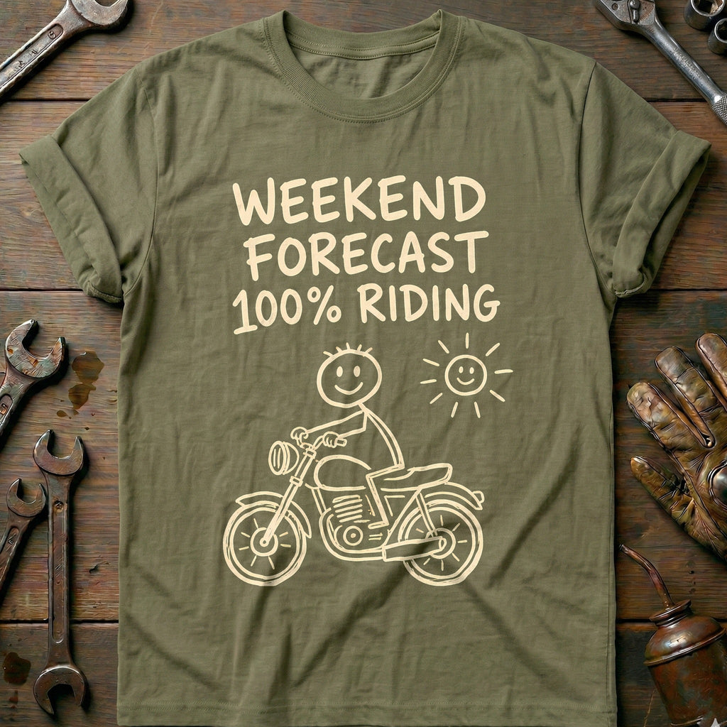 Weekend Forecast Motorcycle T-Shirt GC product image 4