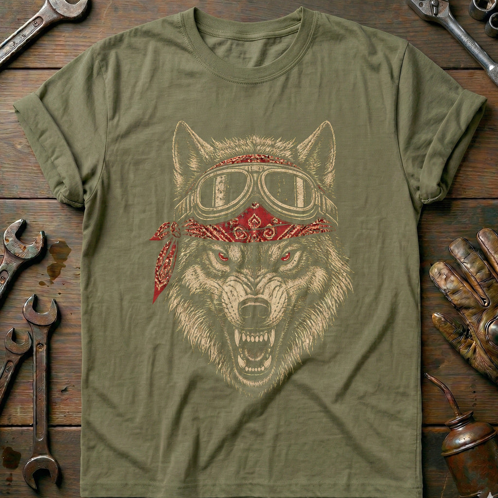 Wolf Bandana Motorcycle T-Shirt US product image 4