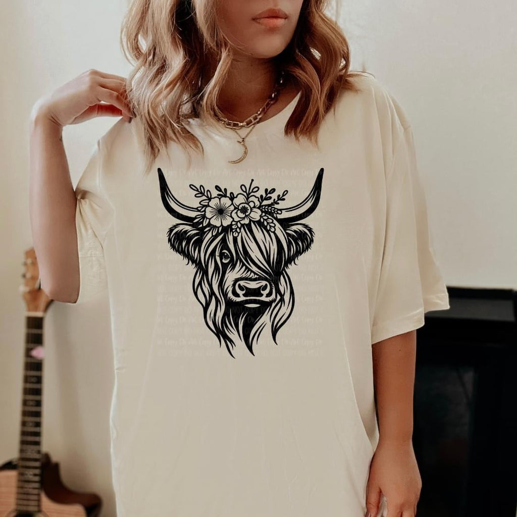 Floral Shaggy Cow tee product image 1