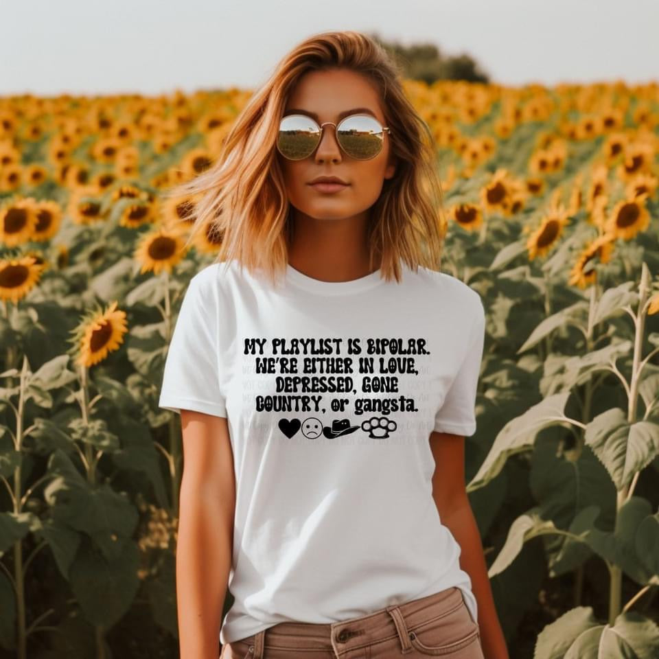 My Playlist is Bipolar tee product image 1