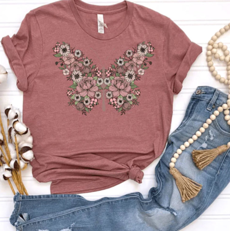 Floral Butterfly tee product image 1