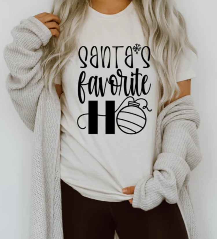 Santa's Favorite Ho tee product image 1