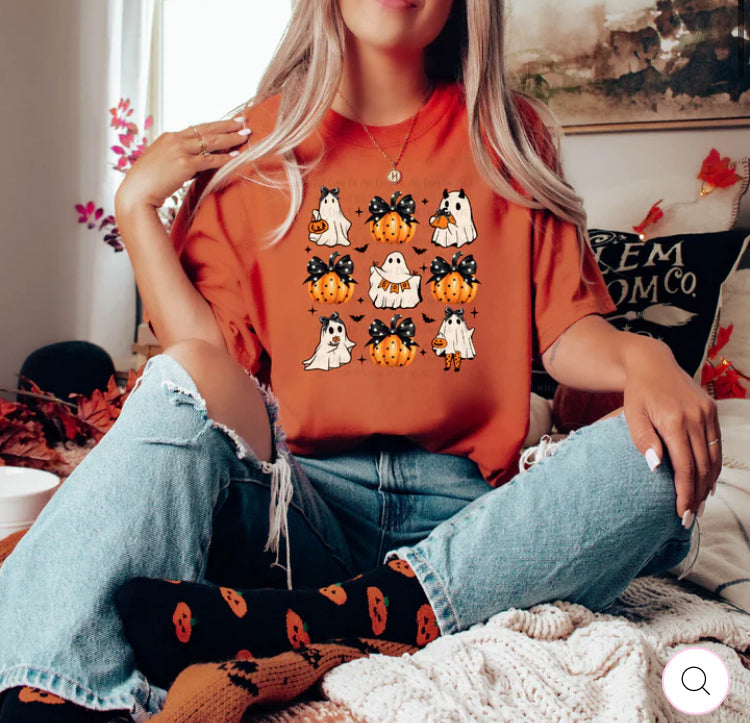 Ghost & Pumpkin Coquette tee product image 2