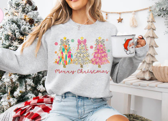 Colorful Christmas Trees tee product image 2