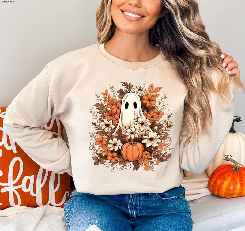 Fall Floral Ghost t-shirt product image 1