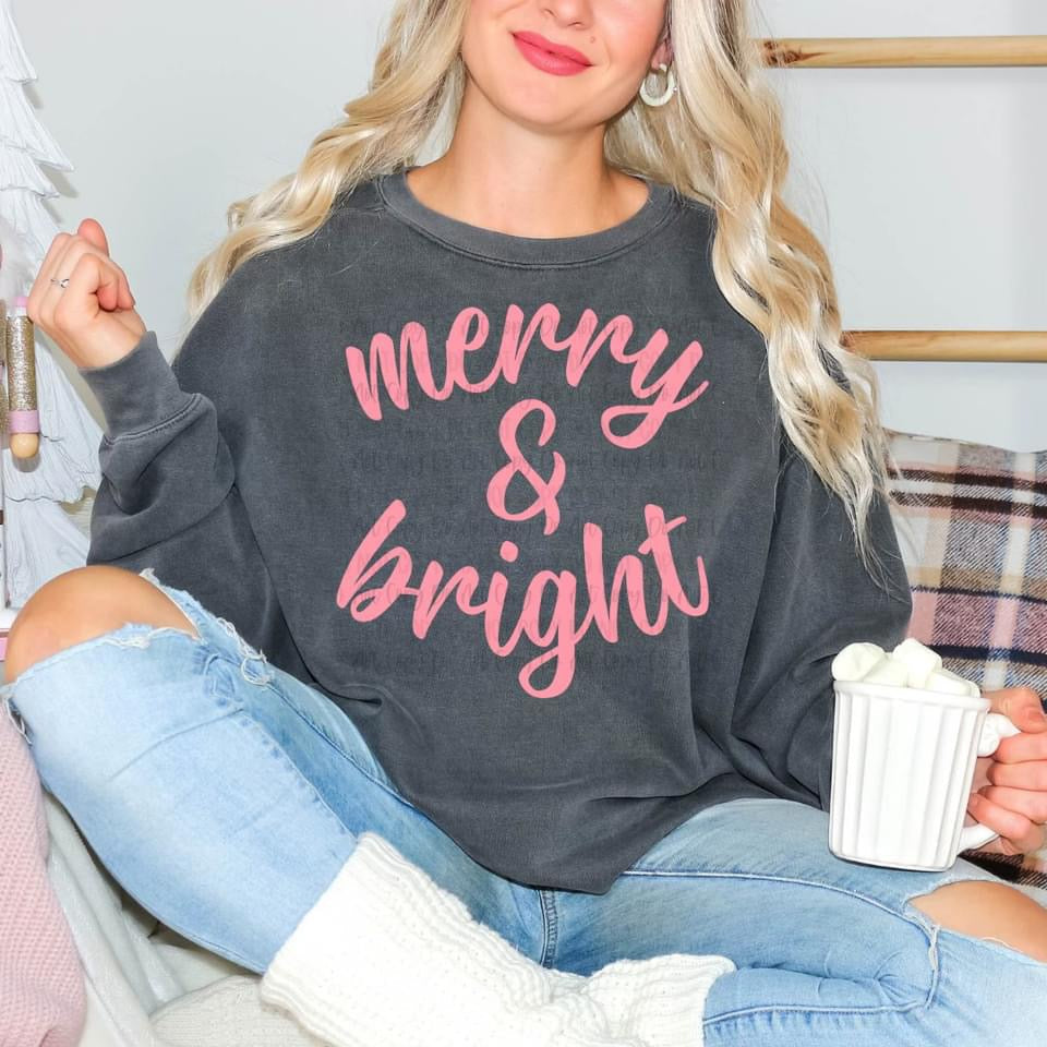 merry & bright sweatshirt product image 1