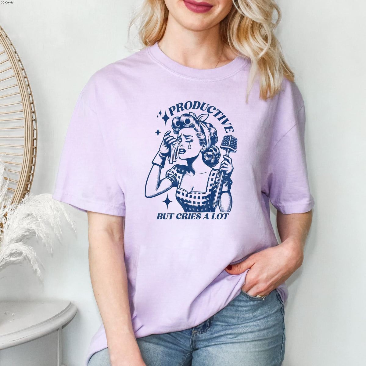 Productive but cries a lot tee product image 1