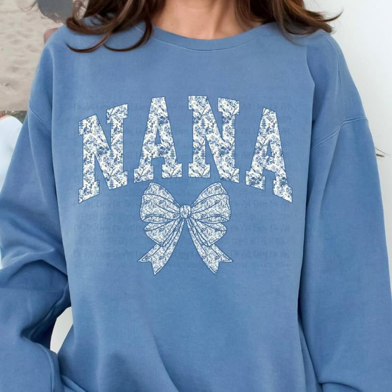 Nana (Blue & White) tee product image 1