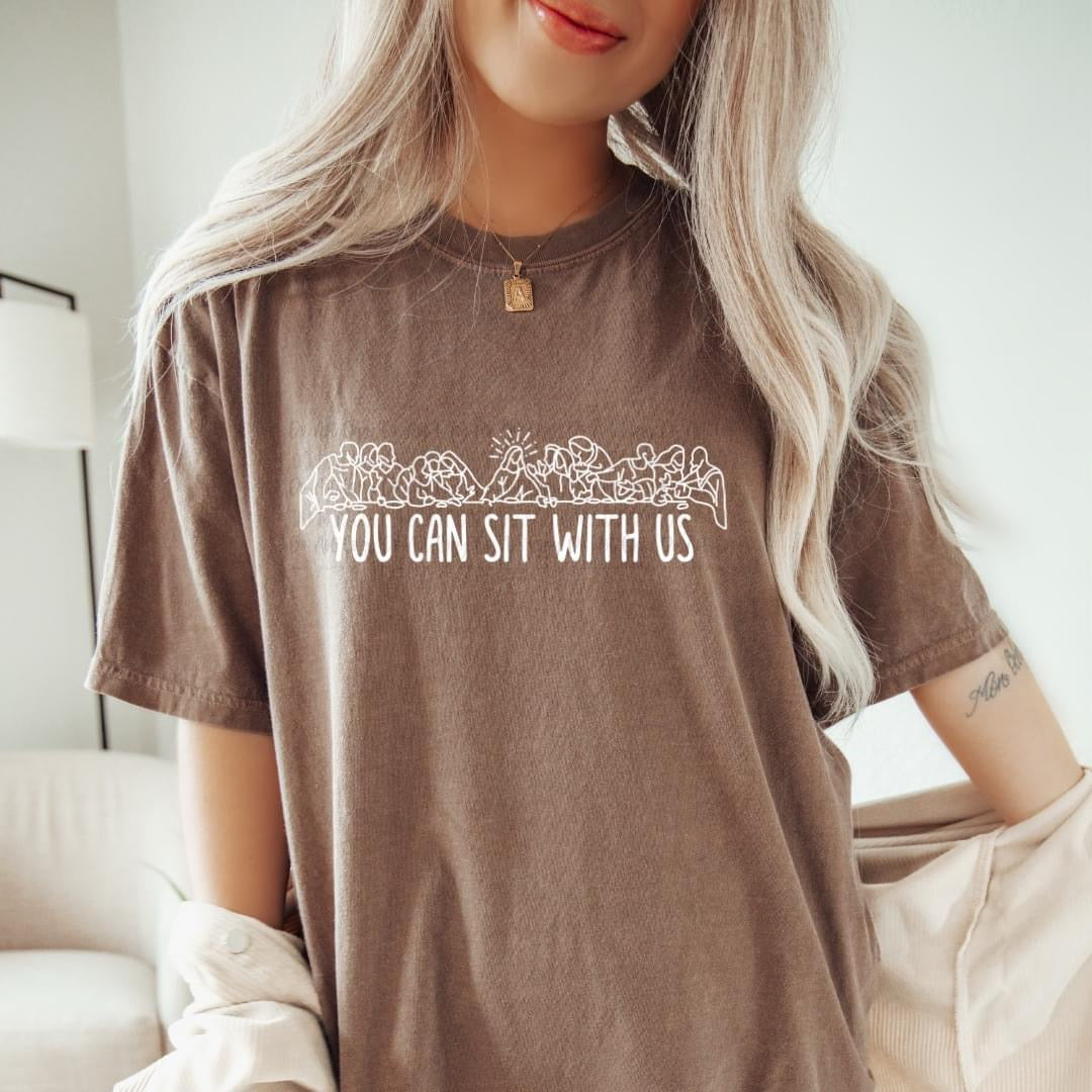 You Can Sit with US tee (White Ink) product image 1