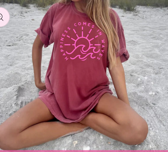 Happiness Comes in Waves t-shirt product image 1