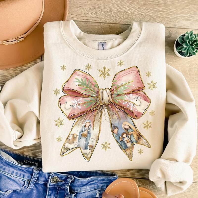 Nativity Bow tee product image 1