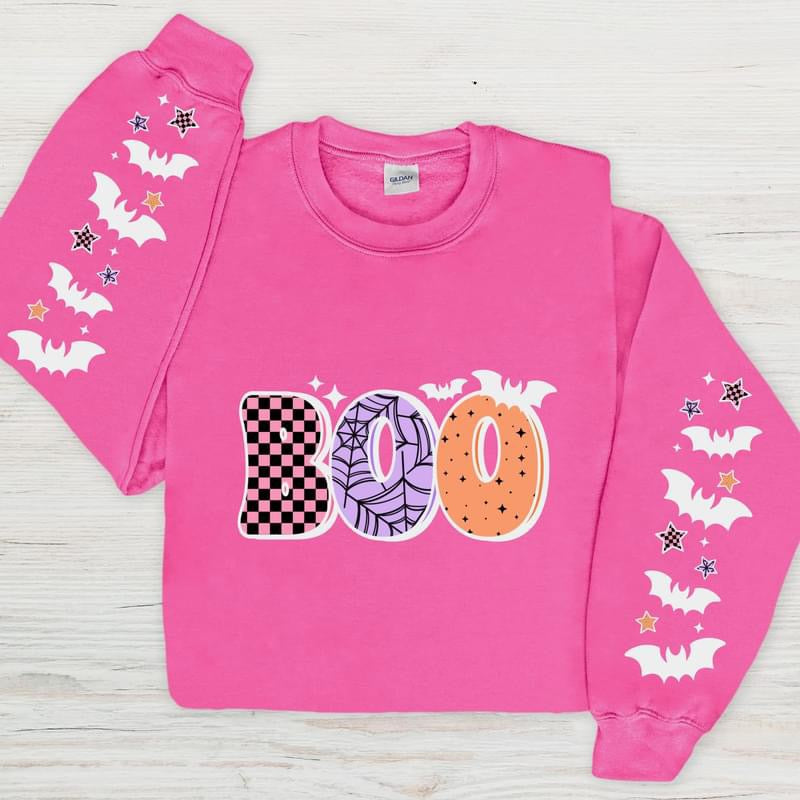 BOO sweatshirt with bats (White Ink) product image 3