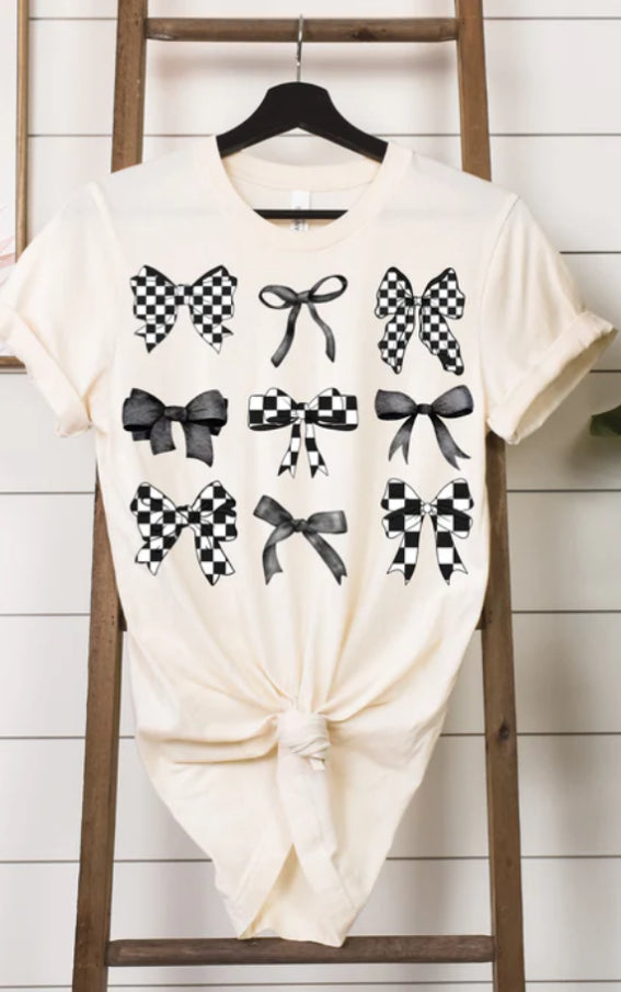 Black & White Coquette Bows t-shirt product image 1