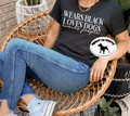 Wears Black Loves Dogs Avoids People tee product image 1