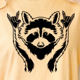 Rockin' Out Raccoon tee product image 2