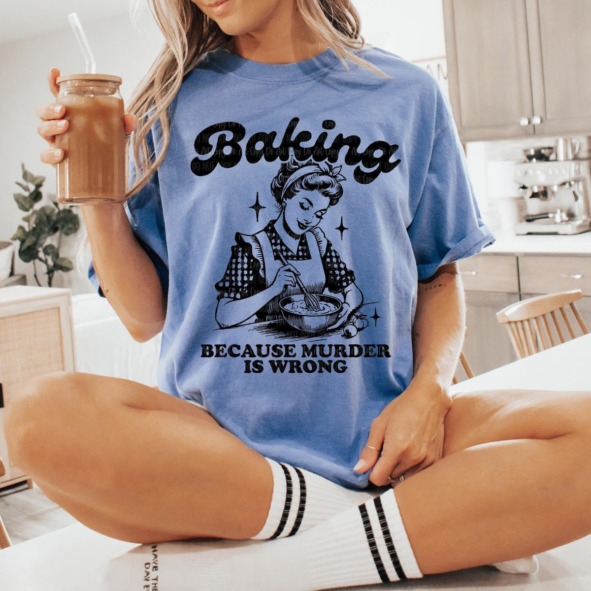 Baking because murder is wrong tee product image 1