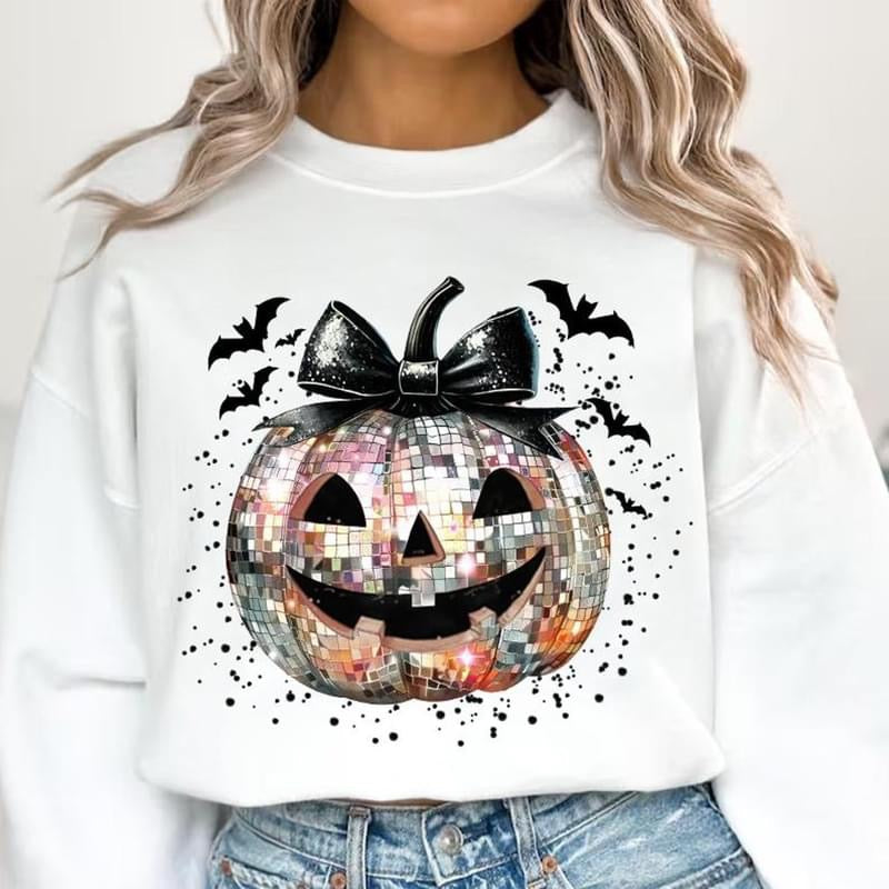Disco Pumpkin with Bow tee product image 1