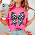 Black & White Checkered Bow tee product image 1