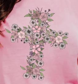 Floral Cross tee product image 2