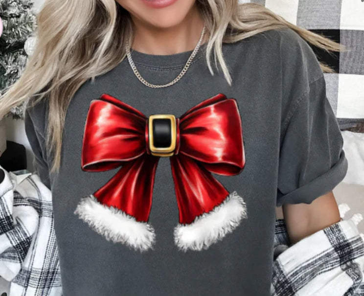 Santa Belt Bow tee product image 1