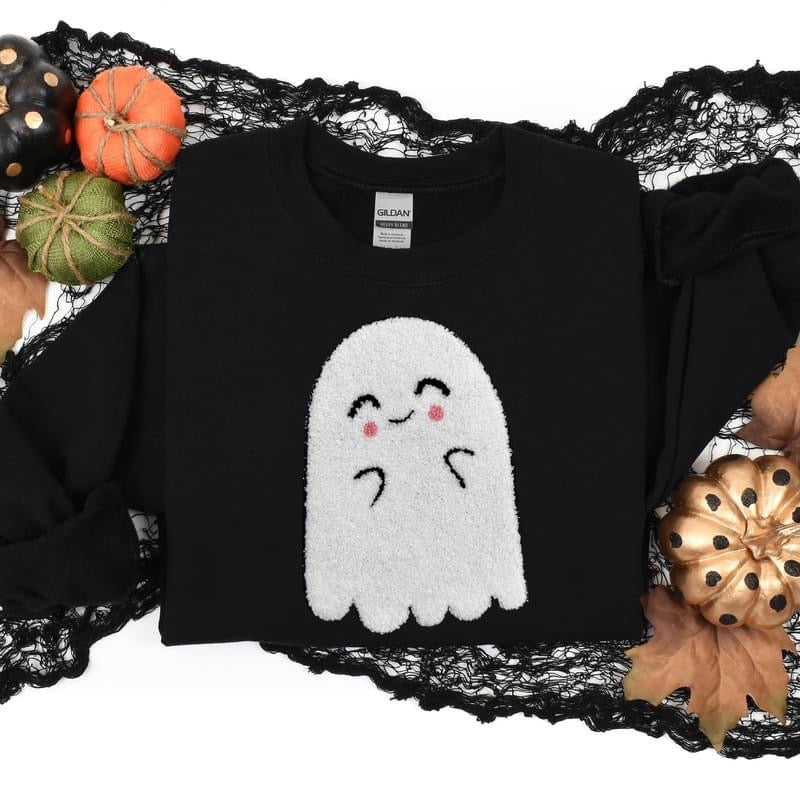 Cute Ghost Chenille Patch sweatshirt product image 1