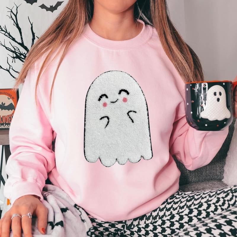 Cute Ghost Chenille Patch sweatshirt product image 3