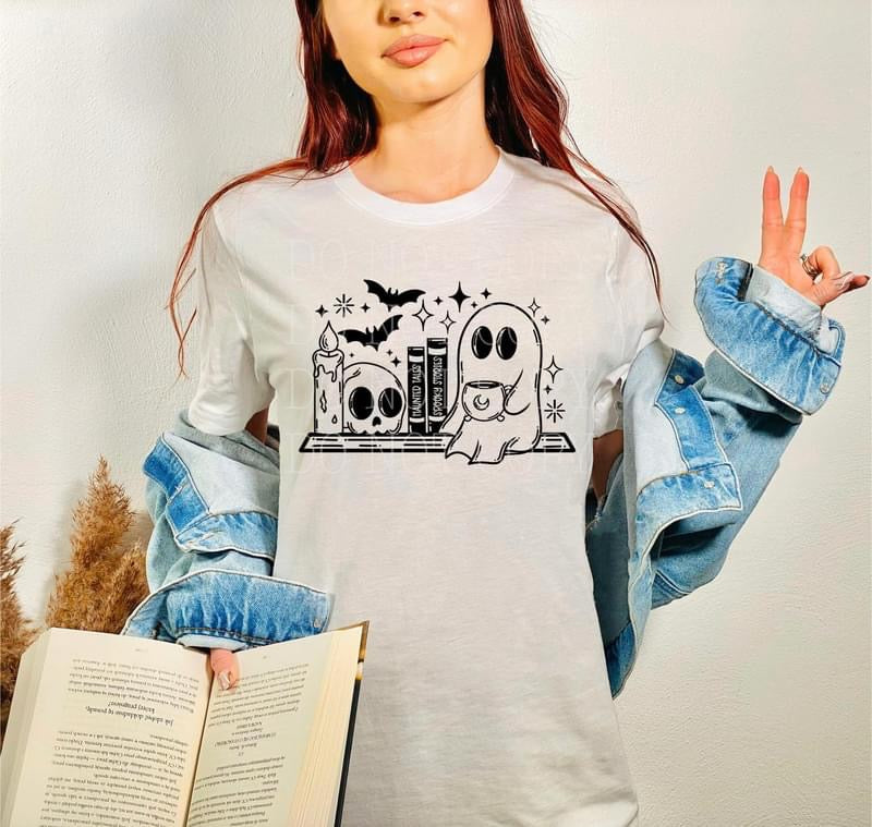 Bookshelf Ghost tee product image 2