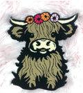 Floral Shaggy Cow Chenille Patch sweatshirt product image 1