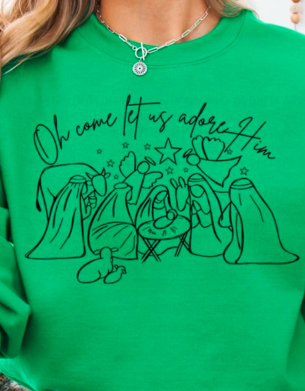 Oh Come let us Adore Him tee product image 1