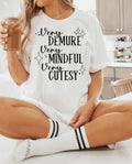 Demure, Mindful, Cutesy tee product image 1