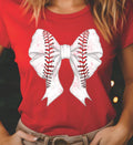Large Baseball Bow with pink flecks t-shirt product image 1