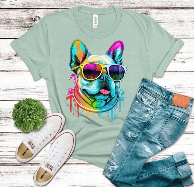 Watercolor Frenchie tee product image 1