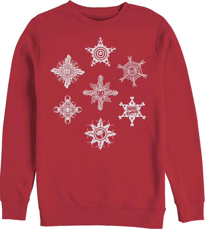 Avengers Snowflake Logos Marvel Comics Sweatshirt product image 1