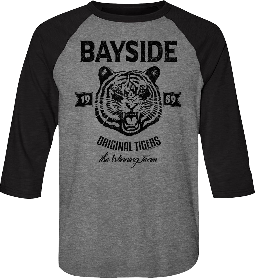 Bayside Tigers Saved By The Bell Raglan Baseball Shirt product image 1