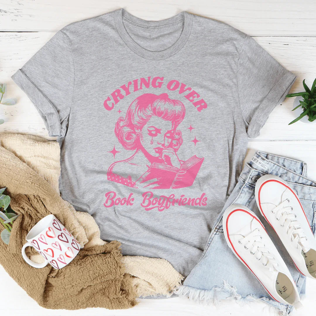 Crying Over Book Boyfriends Tee product image 2
