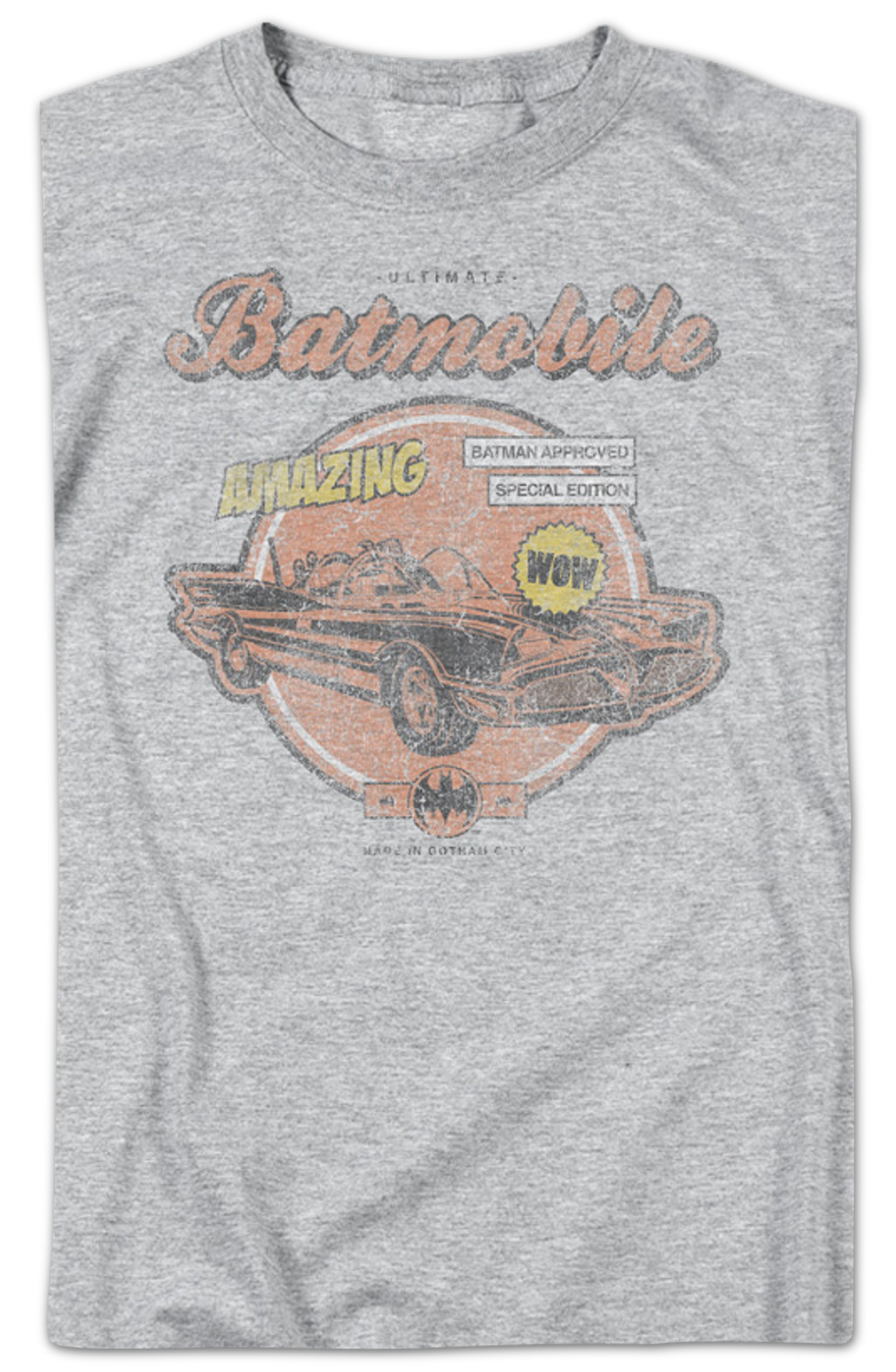 Distressed Batmobile DC Comics T-Shirt product image 2