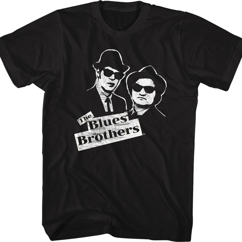 Black Elwood and Jake Sketch Blues Brothers T-Shirt product image 1