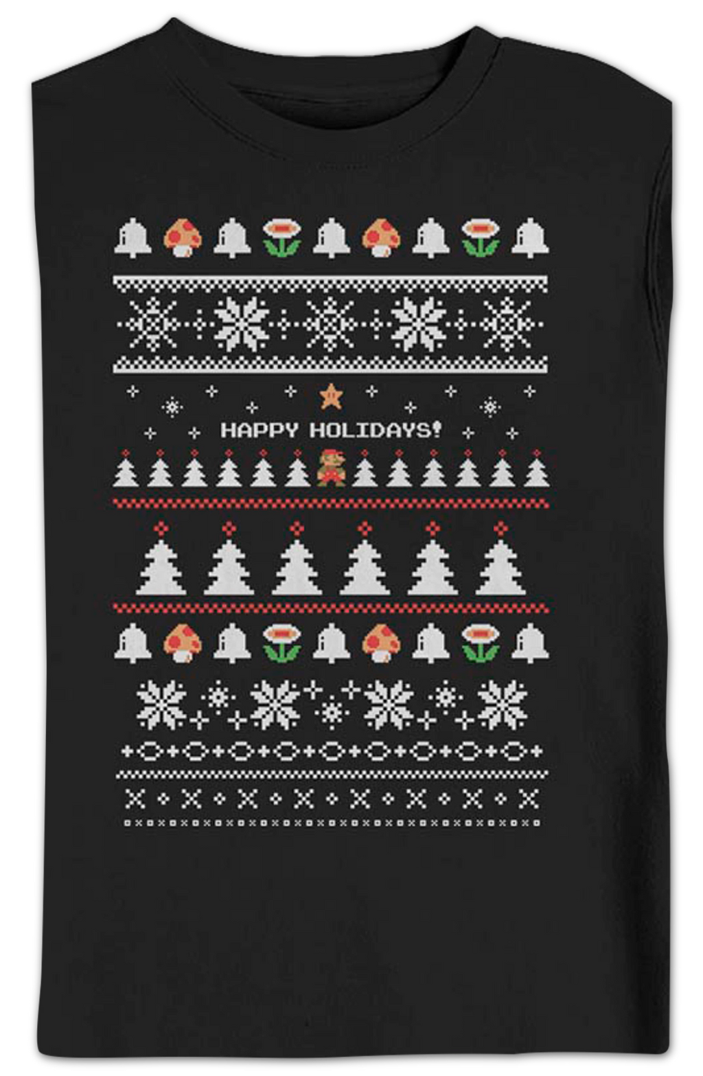 Happy Holidays Faux Ugly Xmas Sweater Super Mario Bros. product image 2