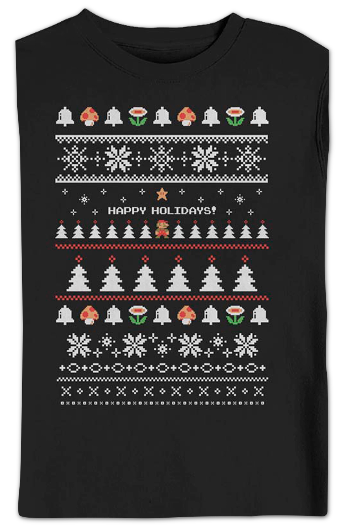 Happy Holidays Faux Ugly Xmas Sweater Super Mario Bros. product image 2