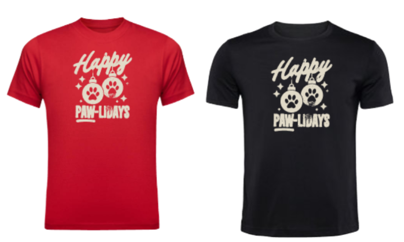 Happy PAW-lidays tee product image 4