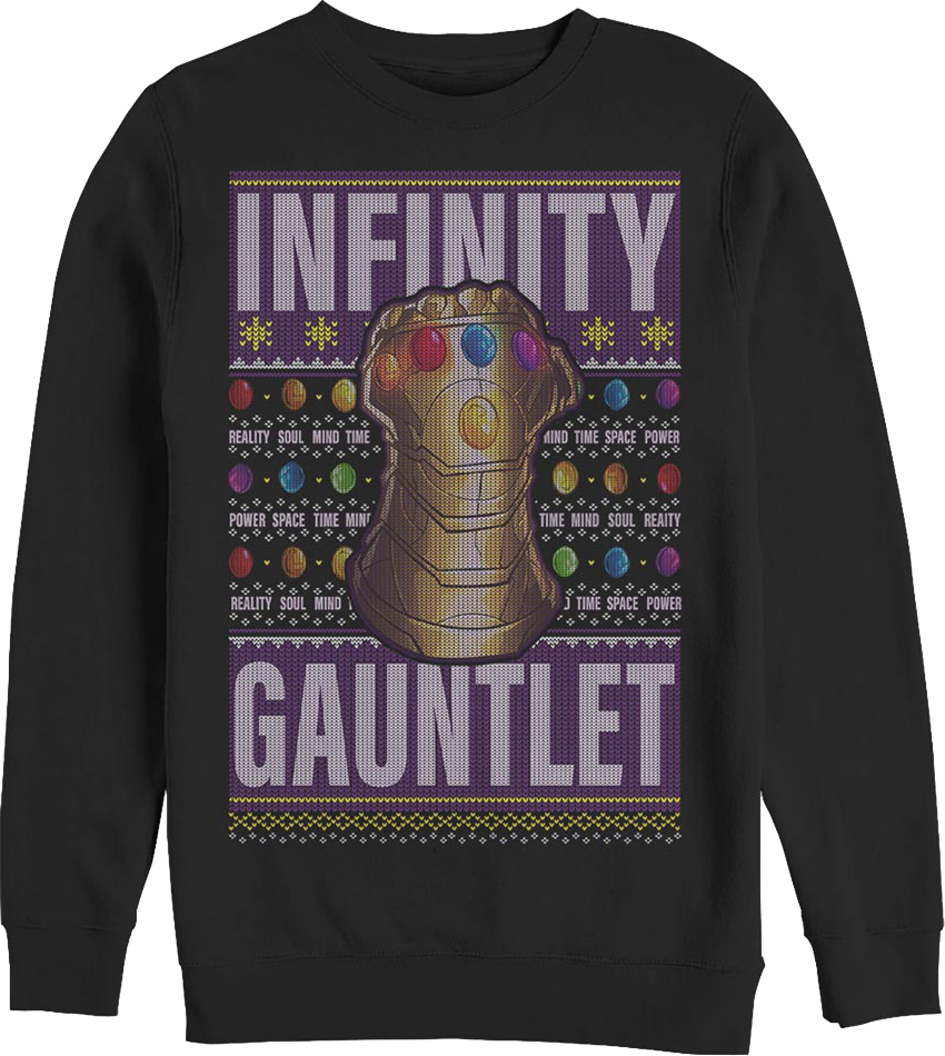 Infinity Gauntlet Faux Ugly Sweater Marvel Comics Christmas product image 1
