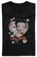 Ladies Puppy Love Betty Boop V-Neck Shirt product image 1