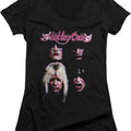 Ladies The Faces Of Motley Crue V-Neck Shirt product image 1